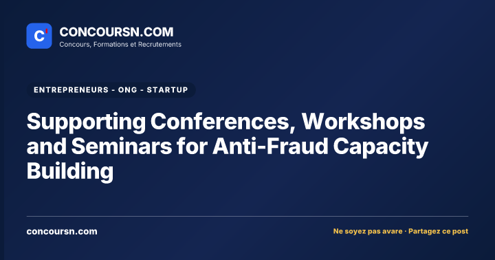 Illustration de l’article : Supporting Conferences, Workshops and Seminars for Anti-Fraud Capacity Building