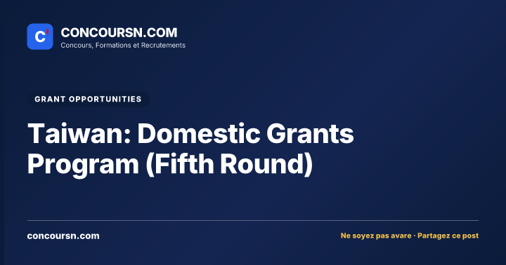 Illustration de l’article : Taiwan: Domestic Grants Program (Fifth Round)