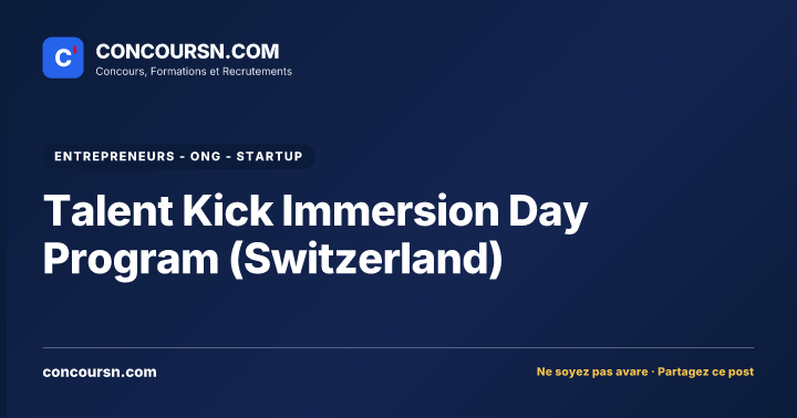 Illustration de l’article : Talent Kick Immersion Day Program (Switzerland)