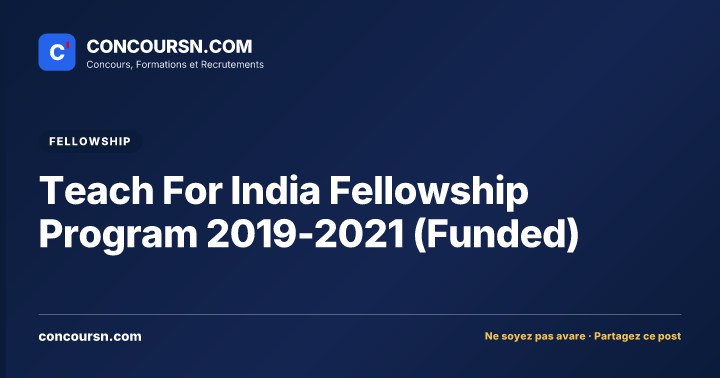 Illustration de l’article : Teach For India Fellowship Program 2019-2021 (Funded)