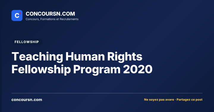 Illustration de l’article : Teaching Human Rights Fellowship Program 2020