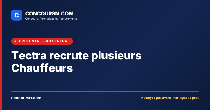 Illustration de l’article : Tectra recrute plusieurs Chauffeurs