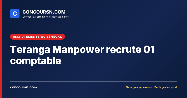 Illustration de l’article : Teranga Manpower recrute 01 comptable