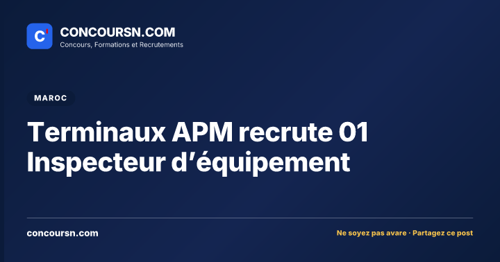 Illustration de l’article : Terminaux APM recrute 01 Inspecteur d’équipement