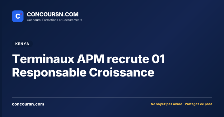 Illustration de l’article : Terminaux APM recrute 01 Responsable Croissance