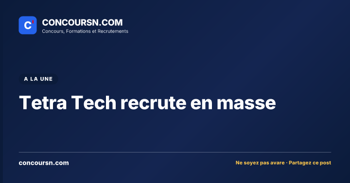 Illustration de l’article : Tetra Tech recrute en masse