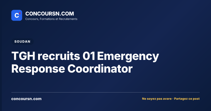 Illustration de l’article : TGH recruits 01 Emergency Response Coordinator