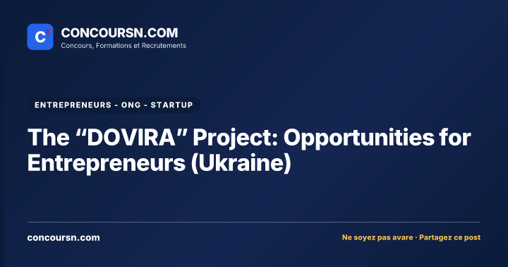 Illustration de l’article : The “DOVIRA” Project: Opportunities for Entrepreneurs (Ukraine)