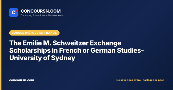 Illustration de l’article : The Emilie M. Schweitzer Exchange Scholarships in French or German Studies- University of Sydney