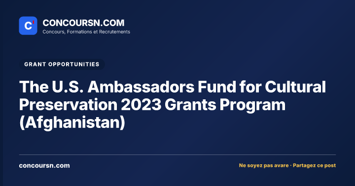Illustration de l’article : The U.S. Ambassadors Fund for Cultural Preservation 2023 Grants Program (Afghanistan)