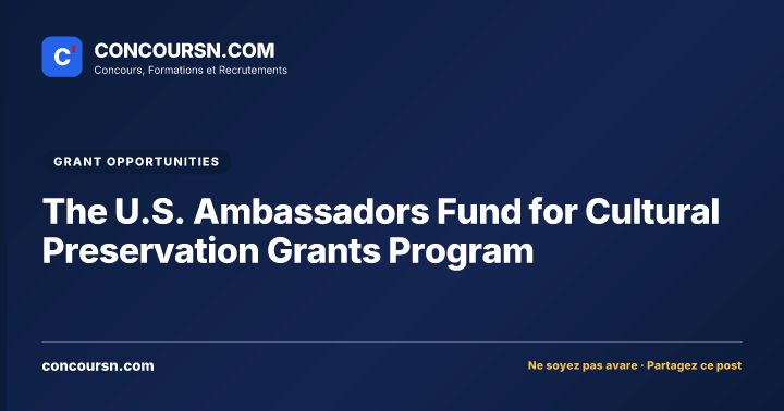 Illustration de l’article : The U.S. Ambassadors Fund for Cultural Preservation Grants Program