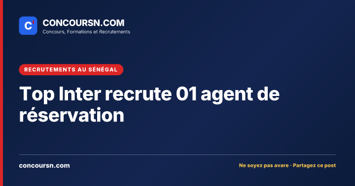 Illustration de l’article : Top Inter recrute 01 agent de réservation