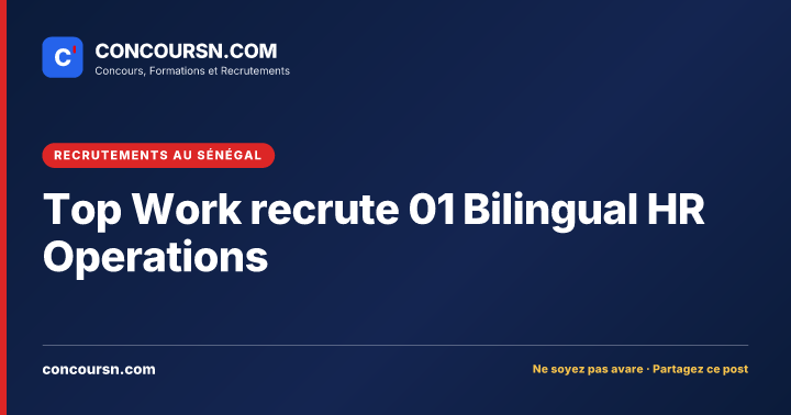 Illustration de l’article : Top Work recrute 01 Bilingual HR Operations