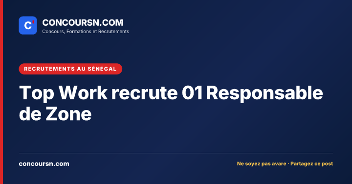 Illustration de l’article : Top Work recrute 01 Responsable de Zone