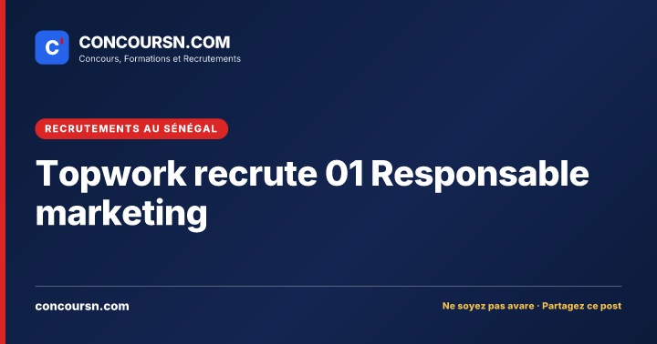 Illustration de l’article : Topwork recrute 01 Responsable marketing