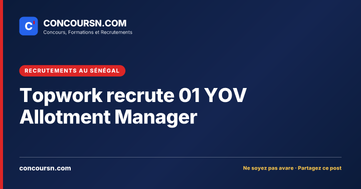 Illustration de l’article : Topwork recrute 01 YOV Allotment Manager