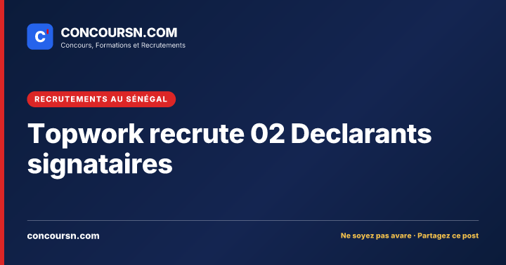 Illustration de l’article : Topwork recrute 02 Declarants signataires
