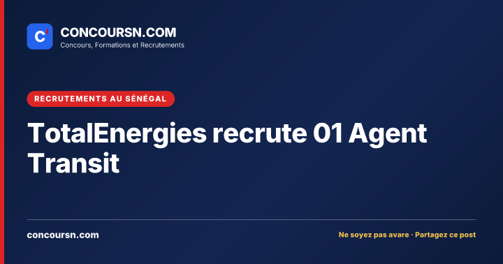 Illustration de l’article : TotalEnergies recrute 01 Agent Transit