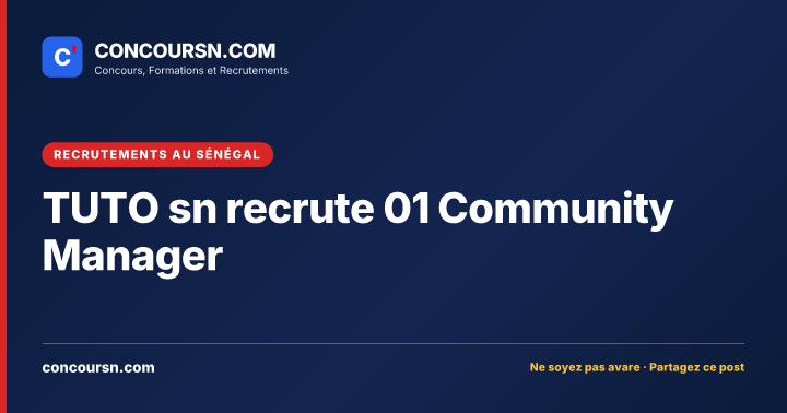Illustration de l’article : TUTO sn recrute 01 Community Manager