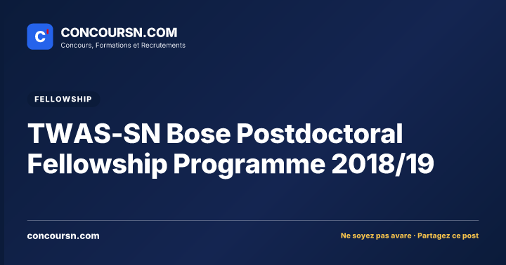 Illustration de l’article : TWAS-SN Bose Postdoctoral Fellowship Programme 2018/19