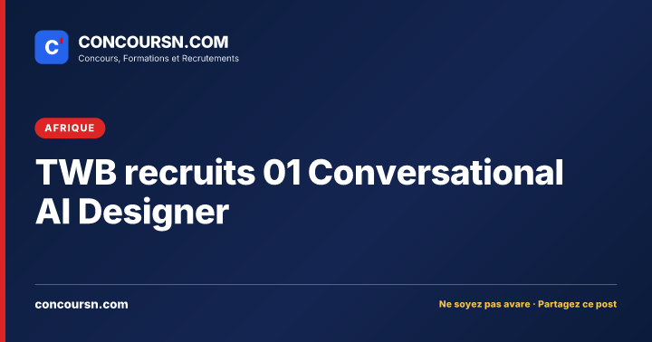 Illustration de l’article : TWB recruits 01 Conversational AI Designer
