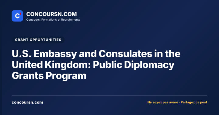 Illustration de l’article : U.S. Embassy and Consulates in the United Kingdom: Public Diplomacy Grants Program