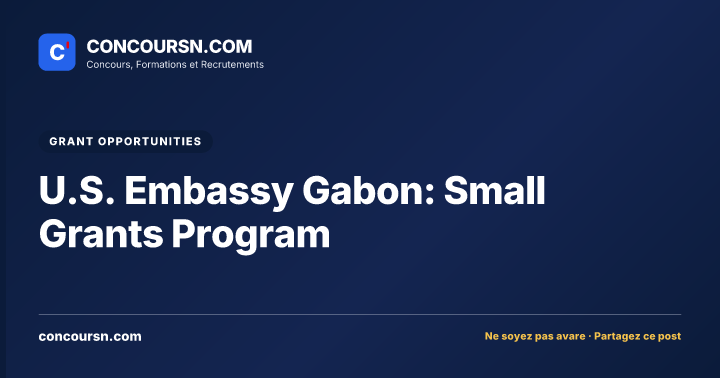 Illustration de l’article : U.S. Embassy Gabon: Small Grants Program