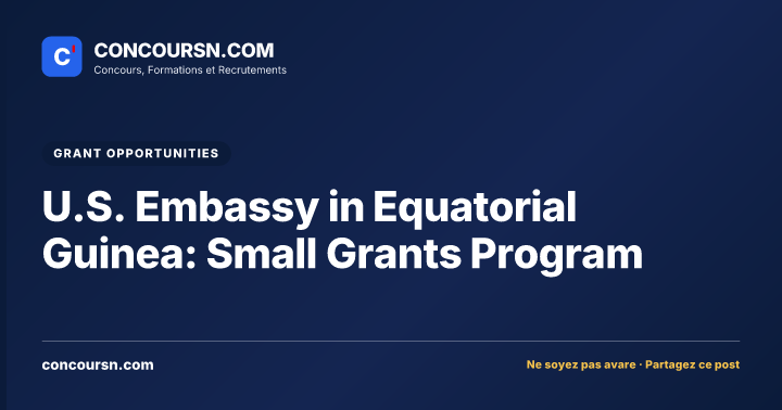 Illustration de l’article : U.S. Embassy in Equatorial Guinea: Small Grants Program