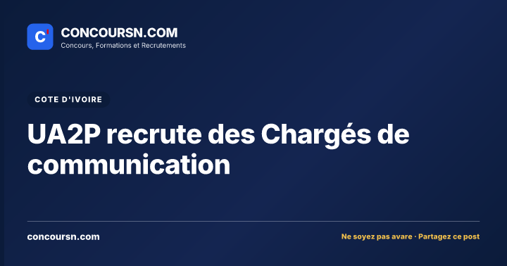 Illustration de l’article : UA2P recrute des Chargés de communication