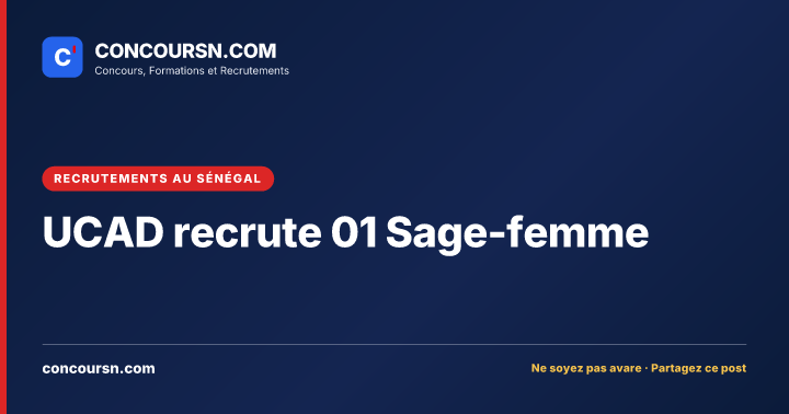 Illustration de l’article : UCAD recrute 01 Sage-femme