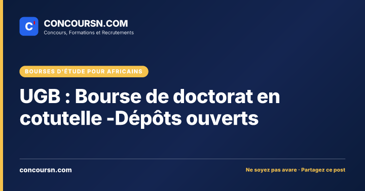 Illustration de l’article : UGB : Bourse de doctorat en cotutelle -Dépôts ouverts