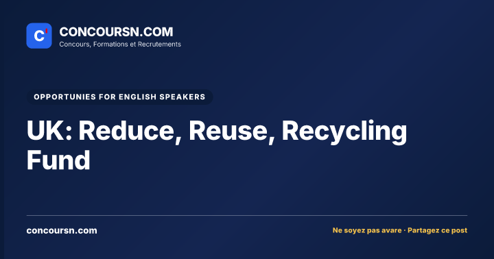 Illustration de l’article : UK: Reduce, Reuse, Recycling Fund