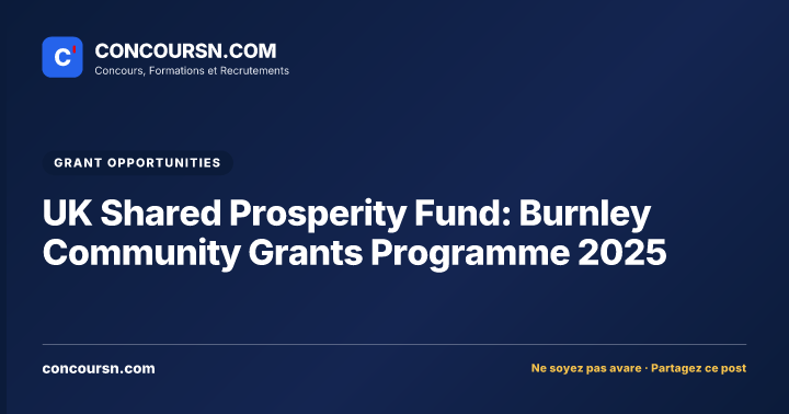 Illustration de l’article : UK Shared Prosperity Fund: Burnley Community Grants Programme 2025