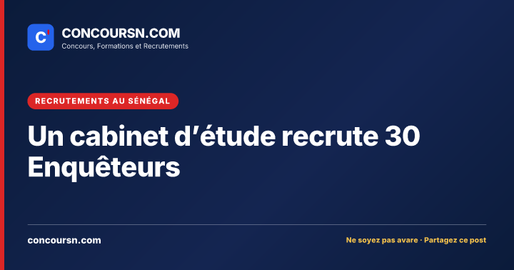 Illustration de l’article : Un cabinet d’étude recrute 30 Enquêteurs