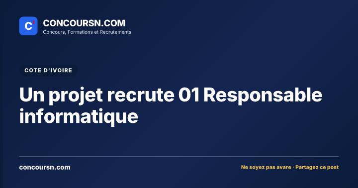 Illustration de l’article : Un projet recrute 01 Responsable informatique