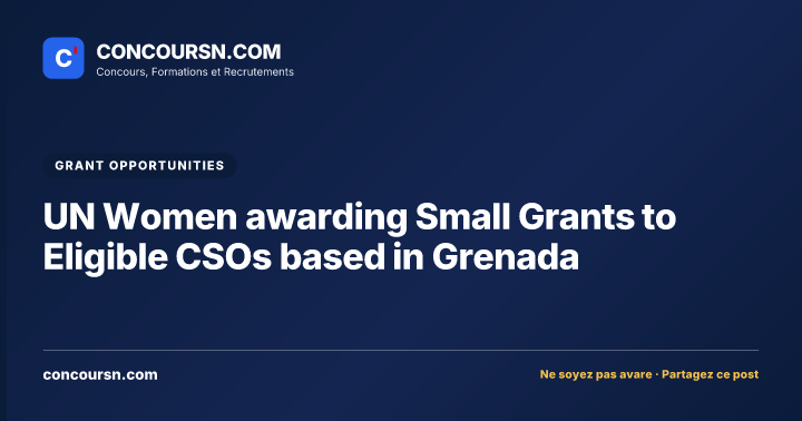 Illustration de l’article : UN Women awarding Small Grants to Eligible CSOs based in Grenada
