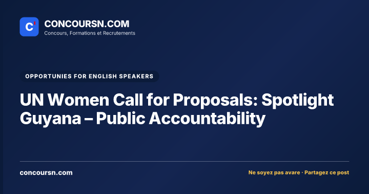 Illustration de l’article : UN Women Call for Proposals: Spotlight Guyana – Public Accountability