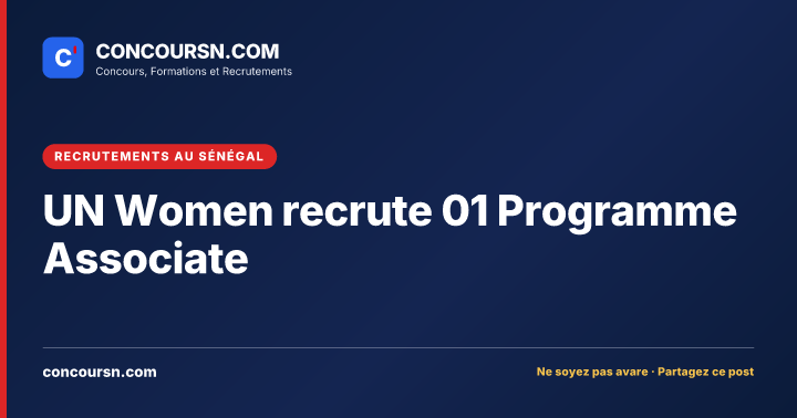 Illustration de l’article : UN Women recrute 01 Programme Associate