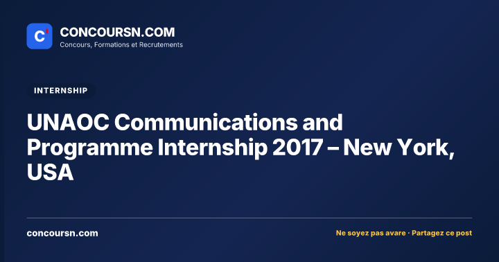 Illustration de l’article : UNAOC Communications and Programme Internship 2017 – New York, USA