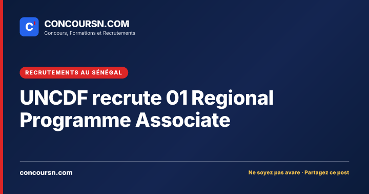 Illustration de l’article : UNCDF recrute 01 Regional Programme Associate