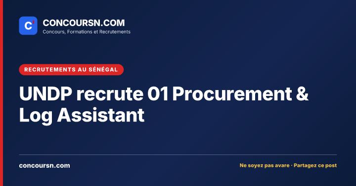 Illustration de l’article : UNDP recrute 01 Procurement & Log Assistant