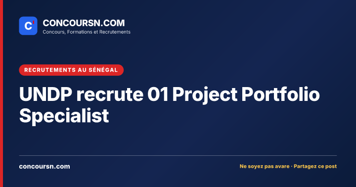 Illustration de l’article : UNDP recrute 01 Project Portfolio Specialist