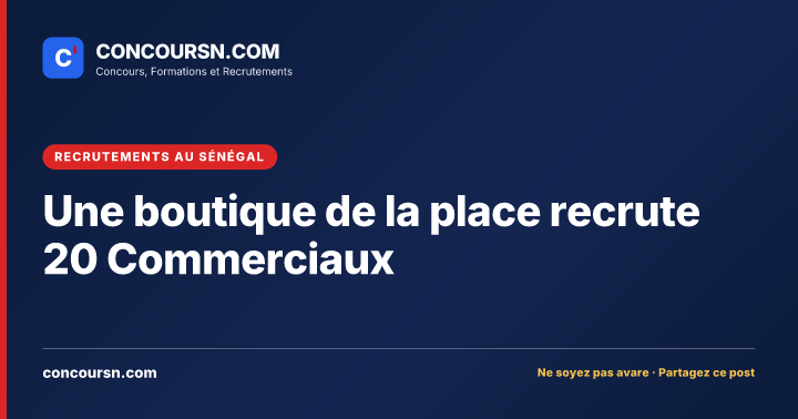 Illustration de l’article : Une boutique de la place recrute 20 Commerciaux