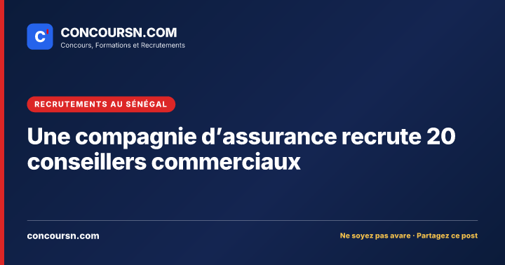Illustration de l’article : Une compagnie d’assurance recrute 20 conseillers commerciaux