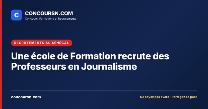 Illustration de l’article : Une école de Formation recrute des Professeurs en Journalisme