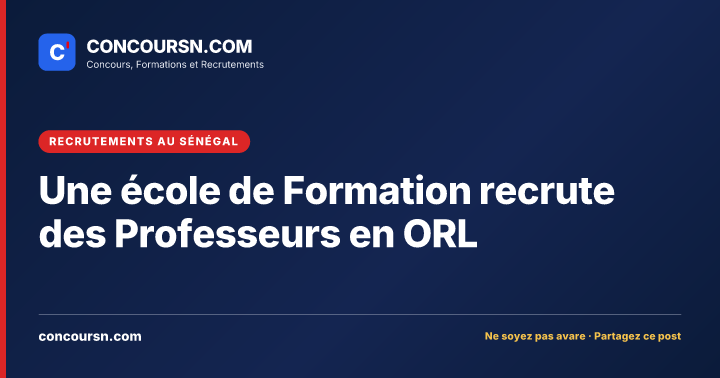 Illustration de l’article : Une école de Formation recrute des Professeurs en ORL