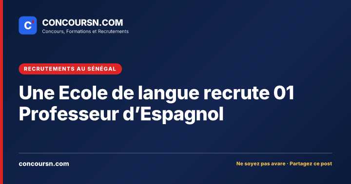 Illustration de l’article : Une Ecole de langue recrute 01 Professeur d’Espagnol