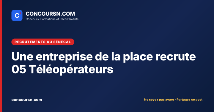 Illustration de l’article : Une entreprise de la place recrute 05 Téléopérateurs