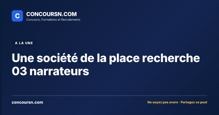 Illustration de l’article : Une société de la place recherche 03 narrateurs