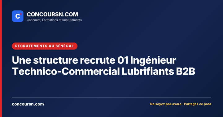 Illustration de l’article : Une structure recrute 01 Ingénieur Technico-Commercial Lubrifiants B2B